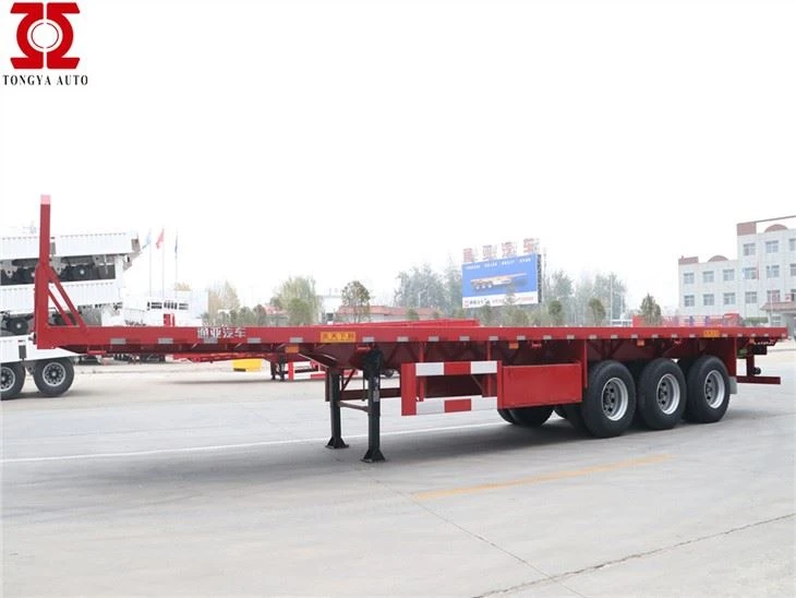 3axles Flat Bed Semi trelè