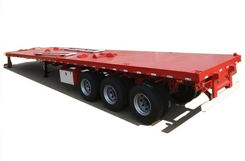Lachin cho-sale 40ft plat kamyon trelè ak bon jan kalite dirab