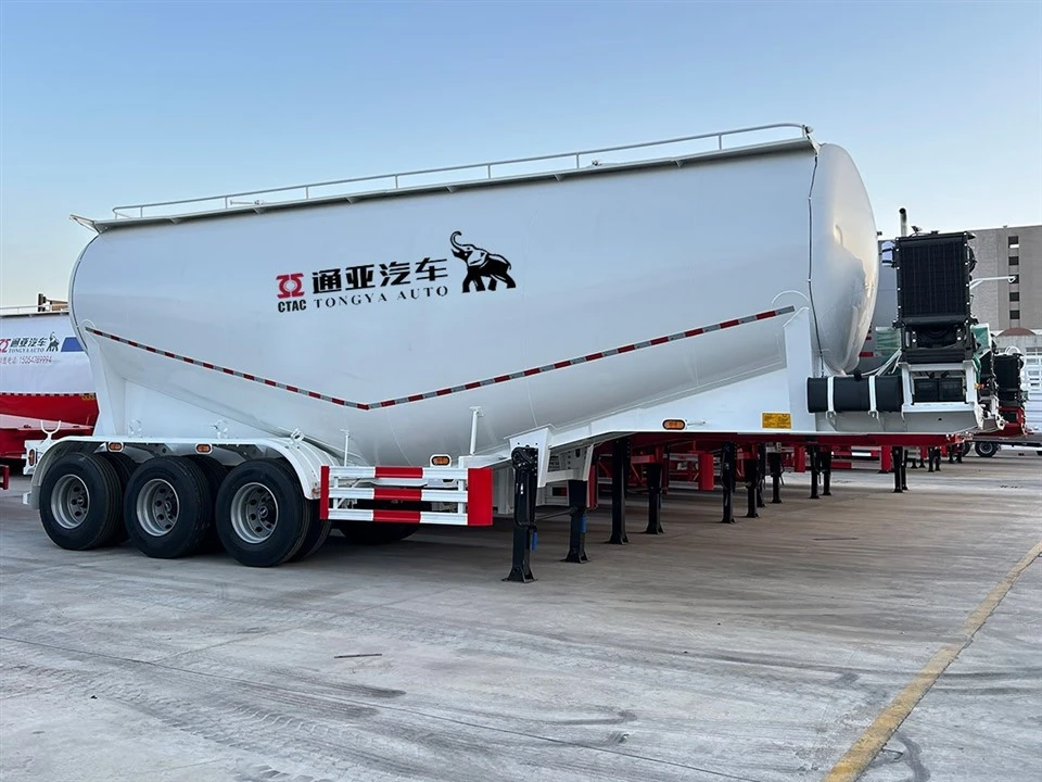 3 Aks Bulk Siman Tanker Semi Trelè ak Sispansyon Mekanik