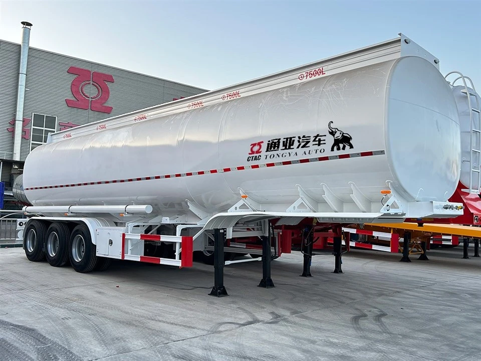 3 aks Fuwa lwil oliv tank semi trelè