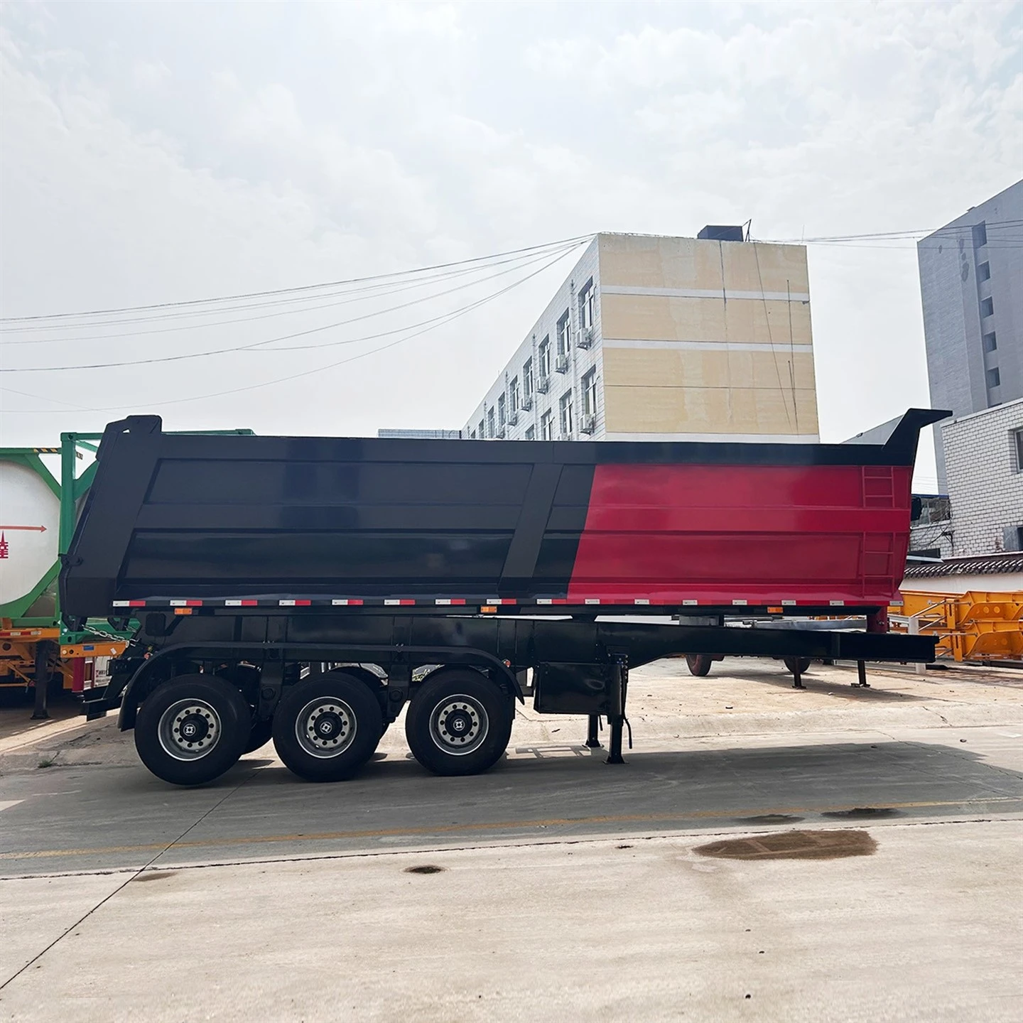 Heavy Duty U Kalite Tipping Tuck trelè pou transpò wòch Sands pri ki ba