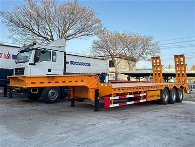 3 Aks Low Bed semi trelè ak nechèl