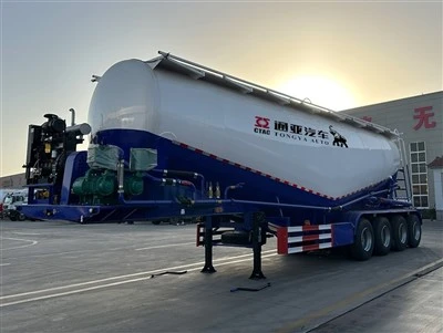 4 Aks Bulk Siman Tanker Semi Trelè ak Sispansyon Air