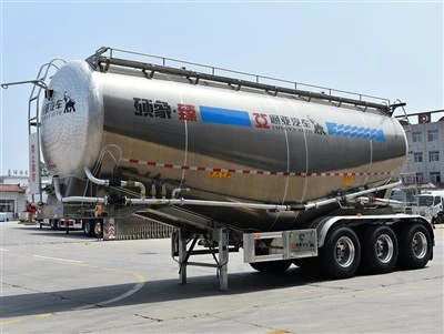 40T aliminyòm siman tankè semi trelè